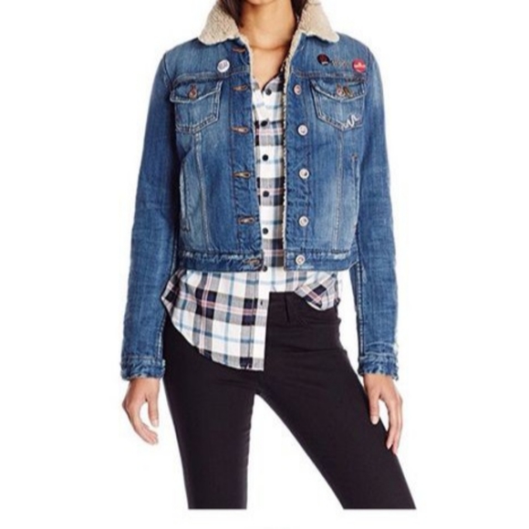 BRAND NEW DISTRESSED MEDIUM BLUE DENIM JACKET - Picture 3 of 4